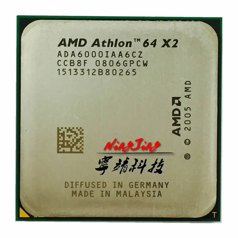 AMD Athlon 64 X2 6000 + 3 ГГц 89 Вт двухъядерный ЦПУ процессор ADA6000IAA6CZ Разъем AM2|athlon x2|athlon x2