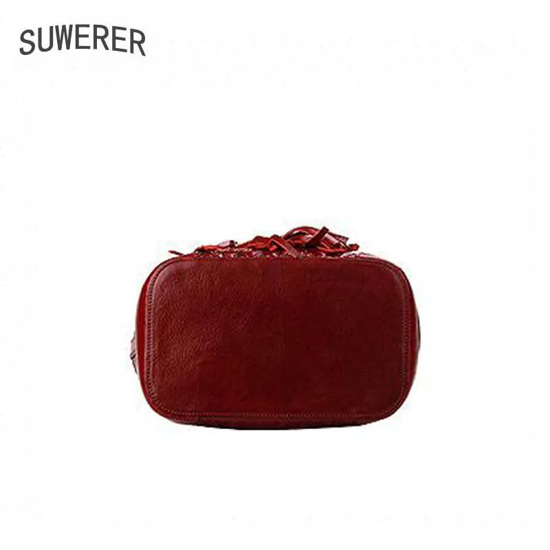 Сумка ведро с кисточками из натуральной кожи 2019|bucket bag|designer women bagwomen bag |