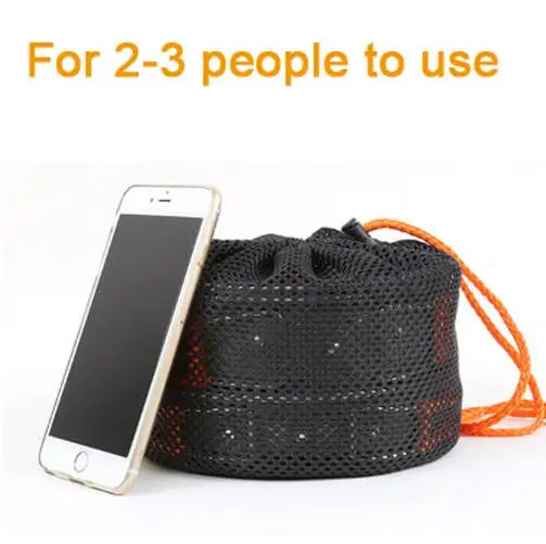 

Hewolf outdoor 3 pcs Portable cookware set camping tableware cooking set travel Cutlery Utensils hiking picnic tableware