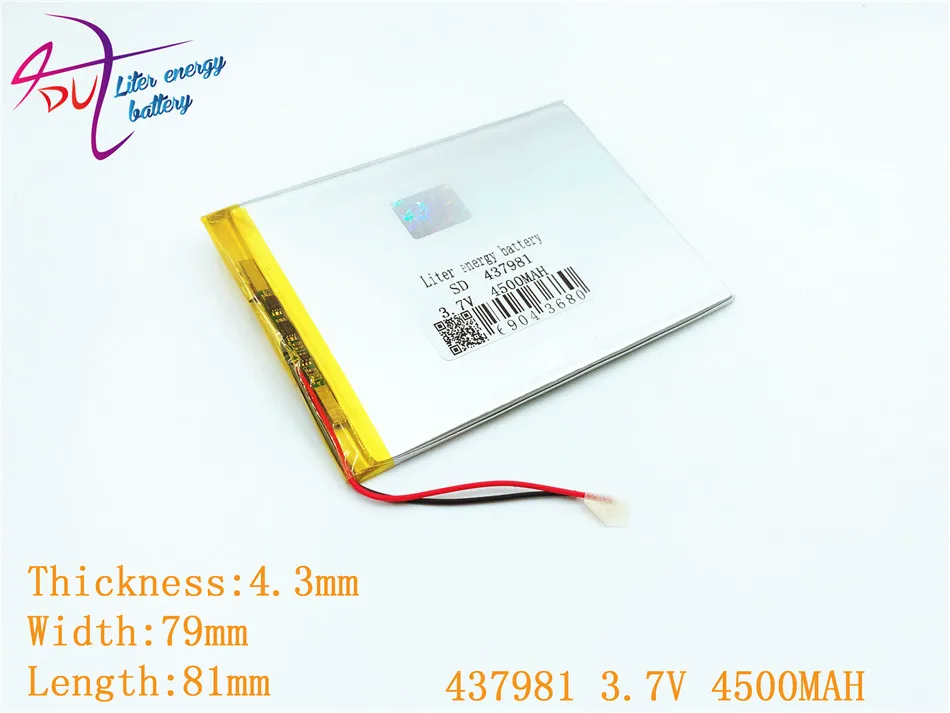 437981 3.7V 4500mAH 408080 NTCPLIBpolymer lithium ion / Li-ion battery for tablet pcPOWER BANKCELL PHONE | Компьютеры и офис