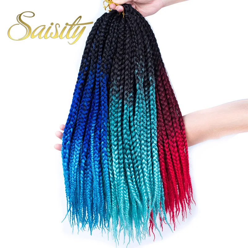 Saisity 18 Inch Crotchet Box косички наращивание волос крючком синтетические волосы|Косы с