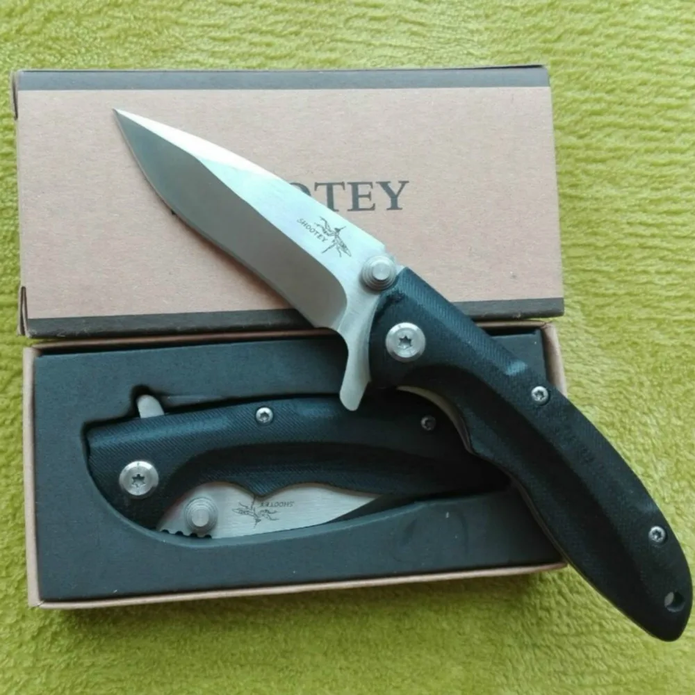 Ся нож D2 стальной тактический складной Белый G10 Ручка из высокоуглеродистой