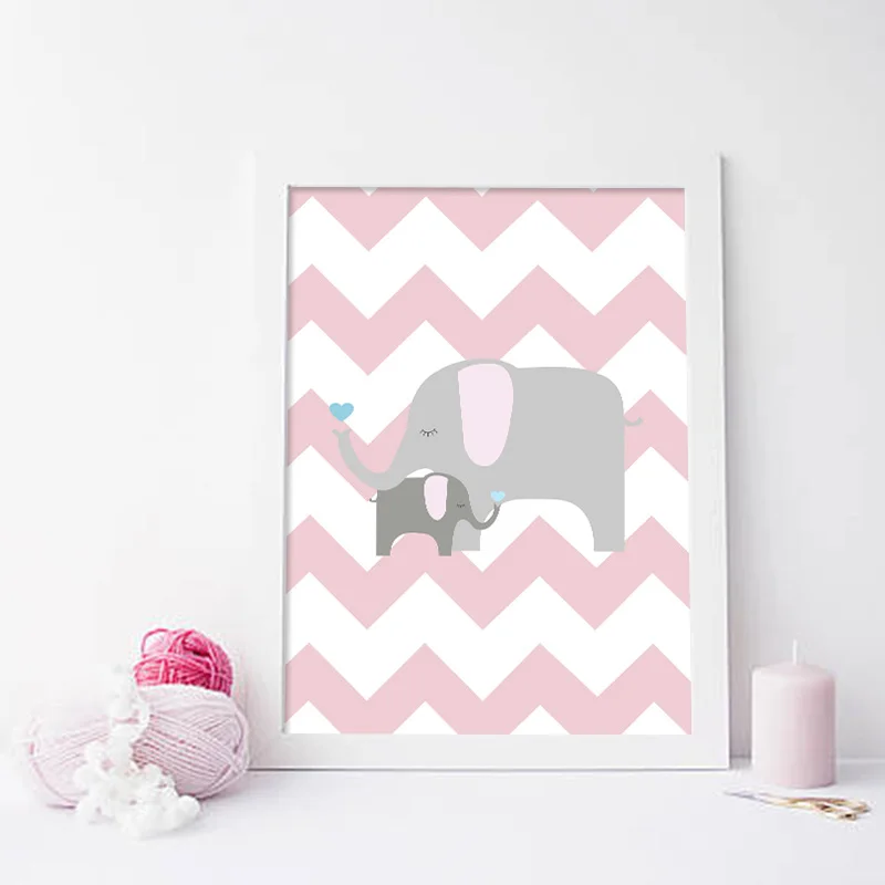 Gohipang холст стены Искусство Декор фотопечать слон мультфильм живопись