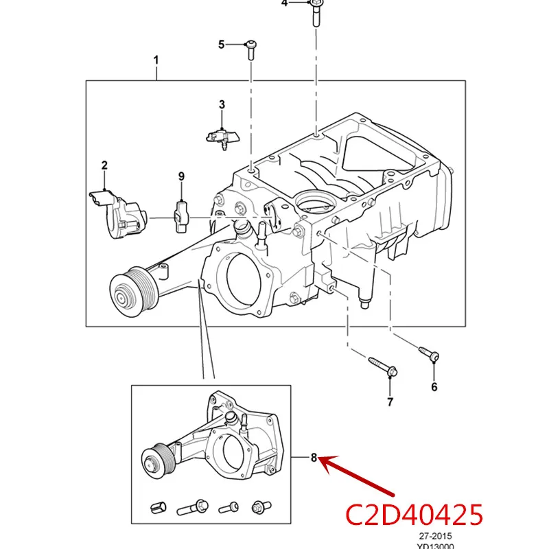 Механический порт для ремонта турбокомпрессора Dis cov ery4/3 ran ger ove rsp или XJL XFjag uar3.0T 5 0