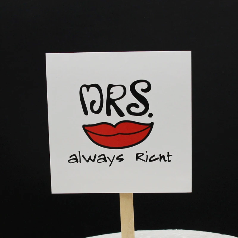 10 шт. DIY предложение показать любовь Mr Mrs торт мороженое кекс Picks выбор День