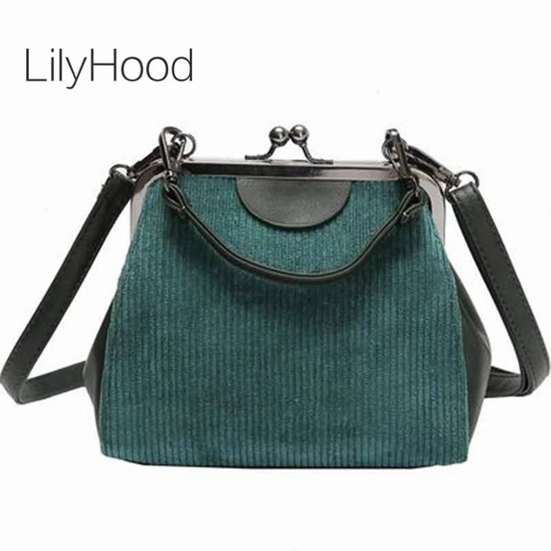 Сумка-мессенджер LilyHood Женская в полоску Вельветовая маленькая сумочка стиле
