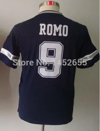 Лучшие продажи # 9 тони ромо джерси Молодежи / дети Бесплатная доставка|football