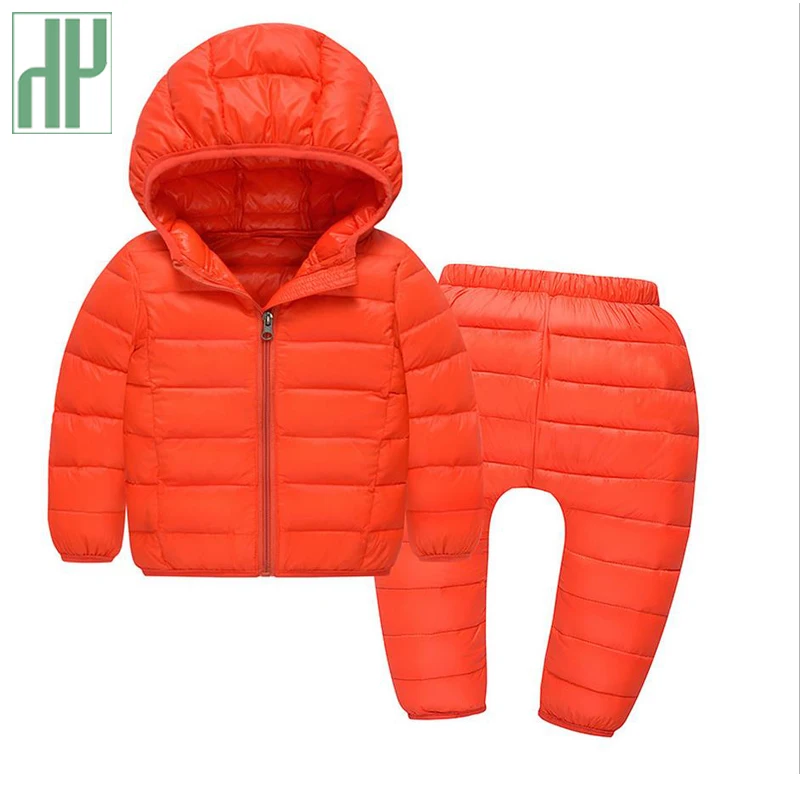 HH kids/Зимние костюмы с капюшоном Одежда для девочек пуховик + брюки
