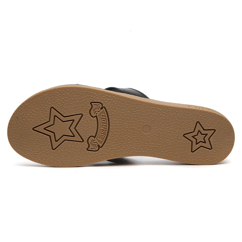 Босоножки OUKAHUI женские летние Простые сандалии из натуральной искусственной