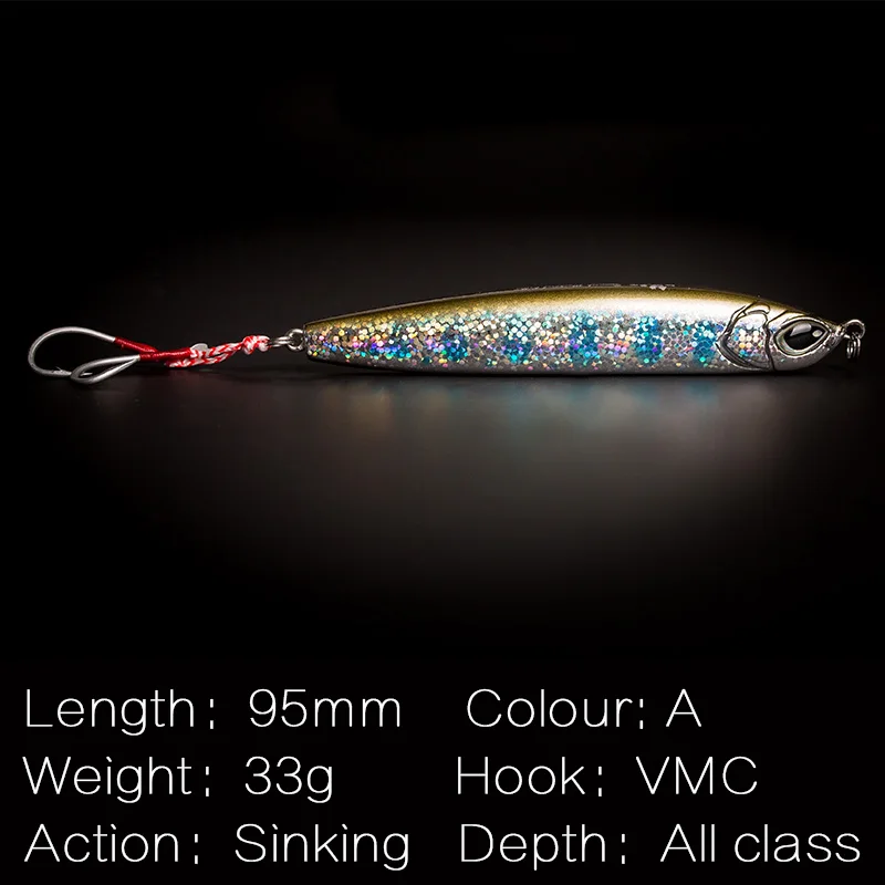 Conqueror 2017 95mm/33g Winter Ice Sea Sinking Hard Fishing Lures VIB Bait Diving Swivel Jig Wobbler Bass Wing Lure VMC Hook | Спорт и