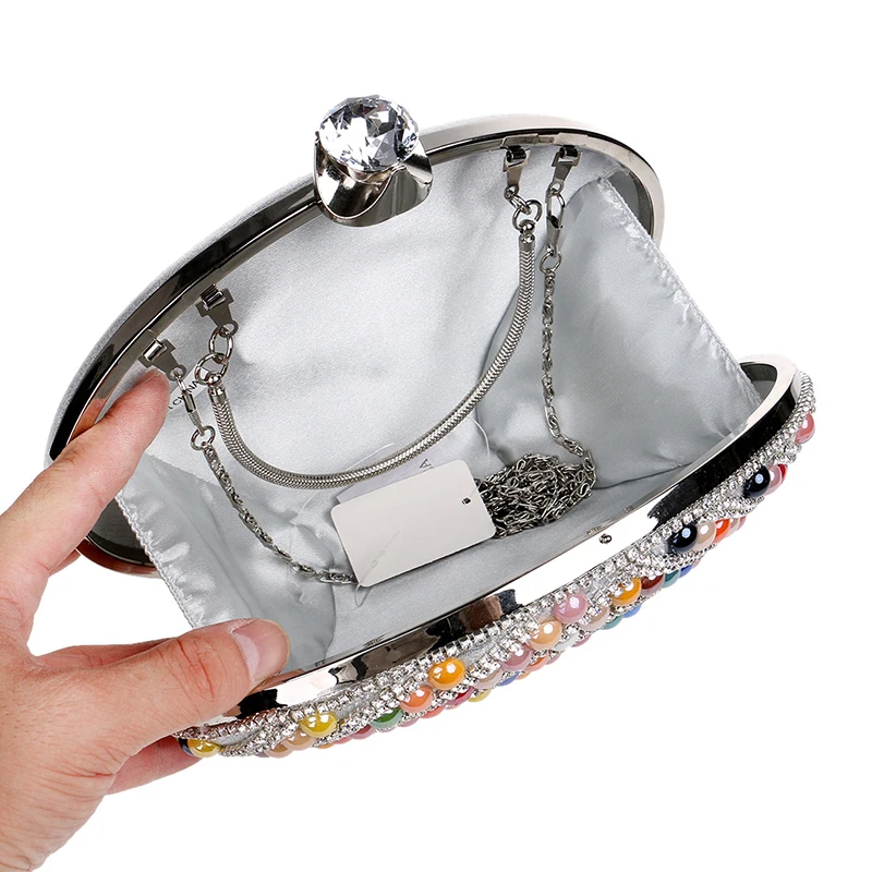 

XIYUAN Brand 2018 Evening Bags Women Party Bags Luxury Beading Crytal Evening Clutches Red Bag Female Nightclub Shoulder Bag