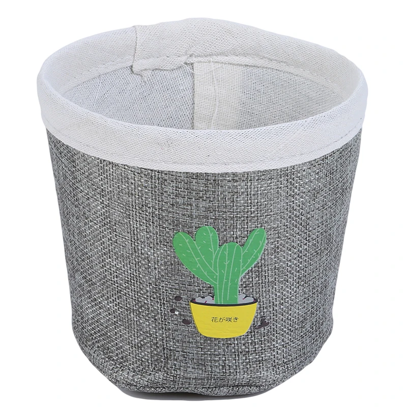Storage Basket DIY Desktop Folding Linen Toy Box Pastoral Floral Animal Jewelry Makeup Stationery Organizer | Дом и сад