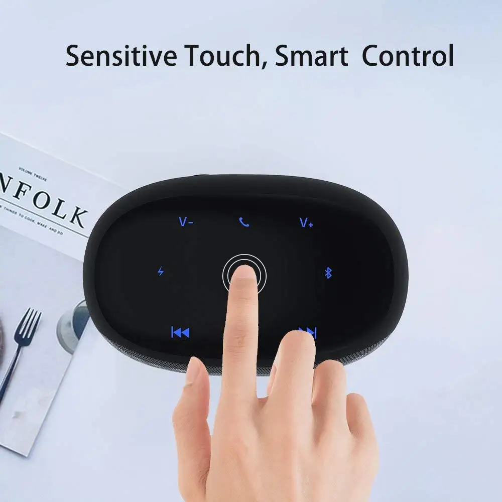 Мини bluetooth колонки портативный беспроводной сабвуфер с сенсорным экраном Hi Fi