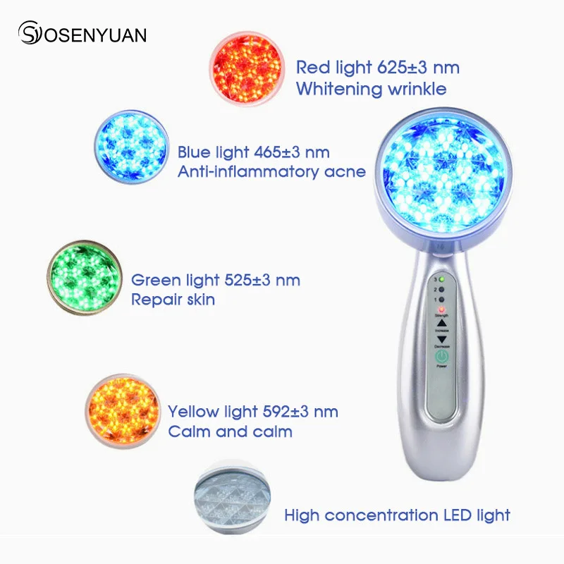 Nano Bio wave Led Light Therapy PDT Photon красный зеленый синий желтый свет омоложение кожи