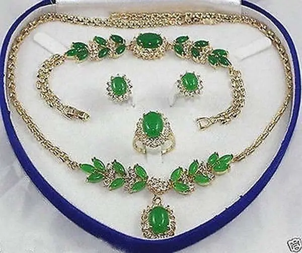 W choose colorFashion Ювелирные изделия женский красный набор ожерелье серьги браслет Ring8 #