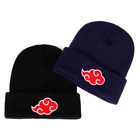 Шапочки японские зимние вязаные шапки в стиле аниме теплые шапочки с вышивкой облегающие шапки лыжные вязаные шапки шапка в стиле хип-хоп