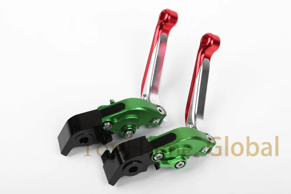 

Motorcycle Accessories Green&Silver&Red CNC Folding&Extending Brake Clutch Levers For Kawasaki Z800 E version 2013 2014 2015