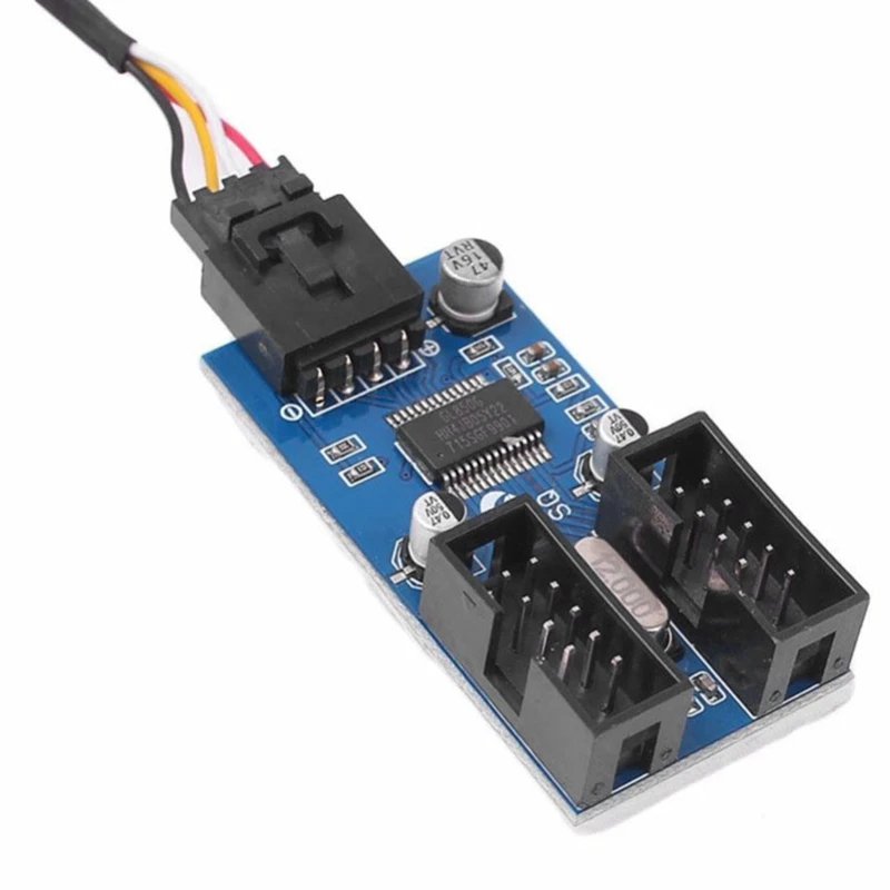 9Pin заголовка материнской платы двойной 9 контактный разъем Usb удлинитель адаптер