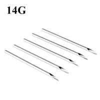 wholesale 100pcs 14g piercing needles sterile body piercing needles assorted sizes sterile needles supply free shipping
