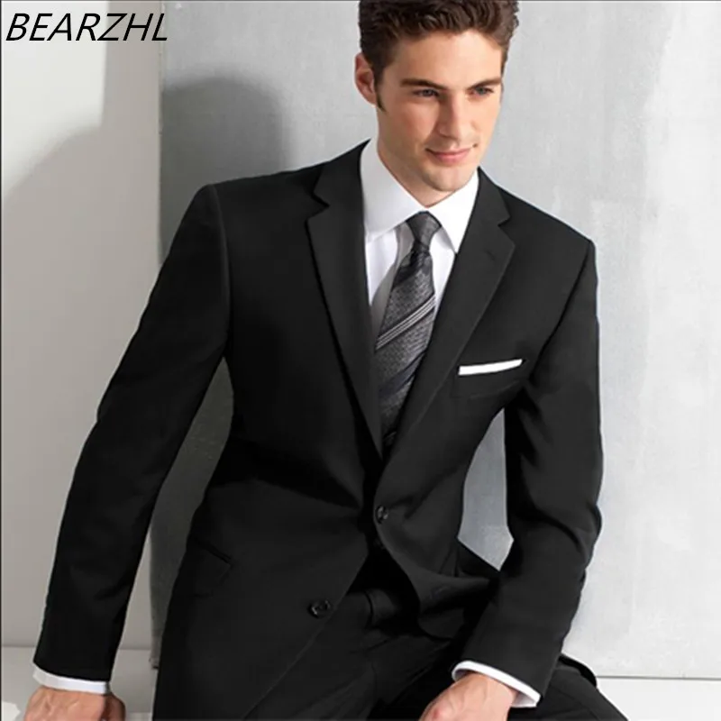 

Wedding Dress Groom Tuxedos Black Tailor Suits Man 2021 Slim Fit Wear