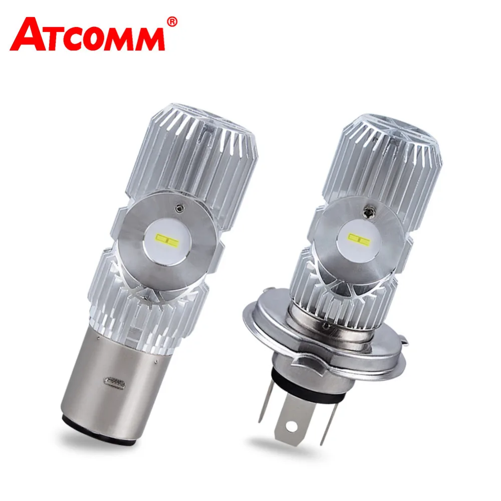 Светодиодные лампы ATcomm H4 BA20D HS1 для мотоциклетных фар 6500 К 20 Вт лм|Передние LED-фары