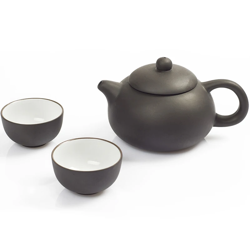 Бесплатная доставка Drinkware кунг-фу чайный сервиз 1 чайник 2 чашка Исин фиолетовый