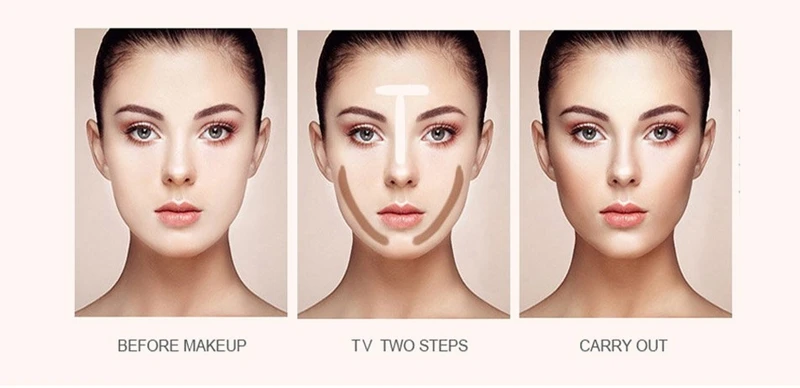 DRXINER макияж Сливочный двухсторонний 2 в 1 контурная палочка V-face макияж изюминка мерцающий Макияж Блеск Хайлайтер с эффектом загара