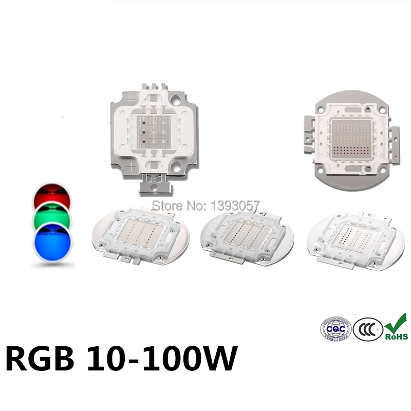 10 шт./лот Вт/20 Вт/30 Вт/50 Вт/100 Вт светодиодные RGB встроенные лампы высокой мощности