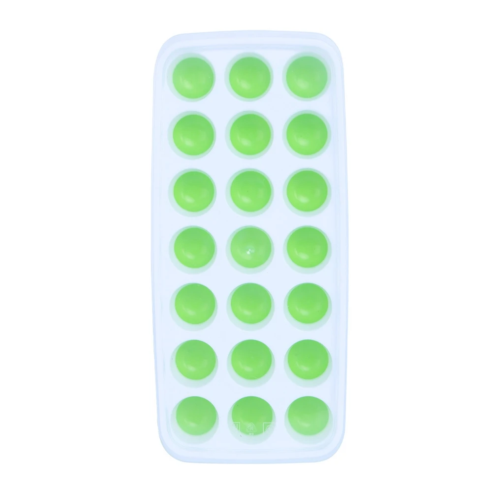 Green 21 grid Силиконовые прямоугольные круглые алмазные формы для кубиков льда лоток для льда с крышкой для морозилки мороженое вечерние виски Коктейльные холодные напитки - Цвет: Green 21 grid