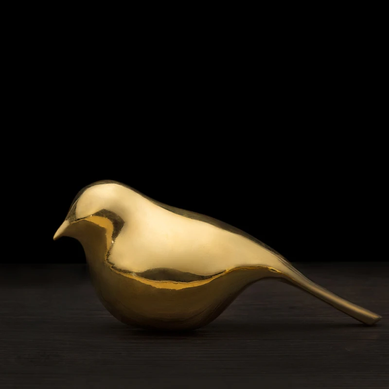 Атли бронзовая Золотая абстрактная статуя птицы длинный хвост античное