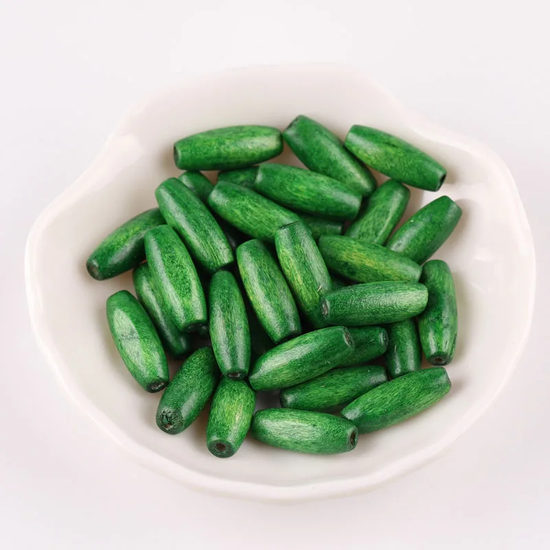 Green Diy овальное ожерелье из деревянных бусин браслет ювелирные изделия аксессуары - Цвет: Green