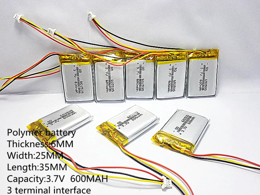 3 7 V 600mAh литий полимерный ионный аккумулятор для наушников тахограф модель 582535 SP5