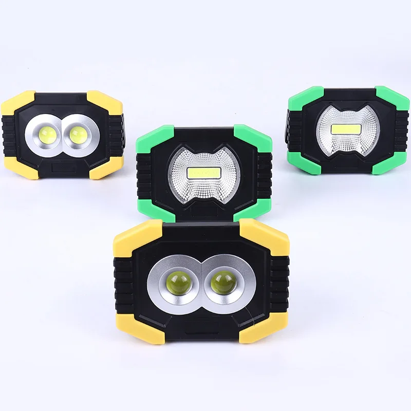 20 Вт COB led рабочий свет Прожектор портативный прожектор Перезаряжаемый 18650