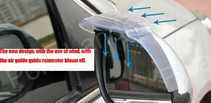

for all cars Flexible plastic Car Rearview Mirror Rain Shade Rainproof Blades Car Back Mirror Eyebrow Rain Cover 2Pcs/pair