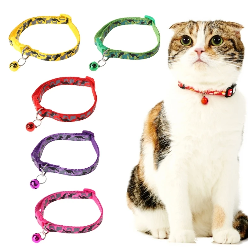 Камо Регулируемый щенок котенок Собака Кошка галстук бабочка с колокольчиком