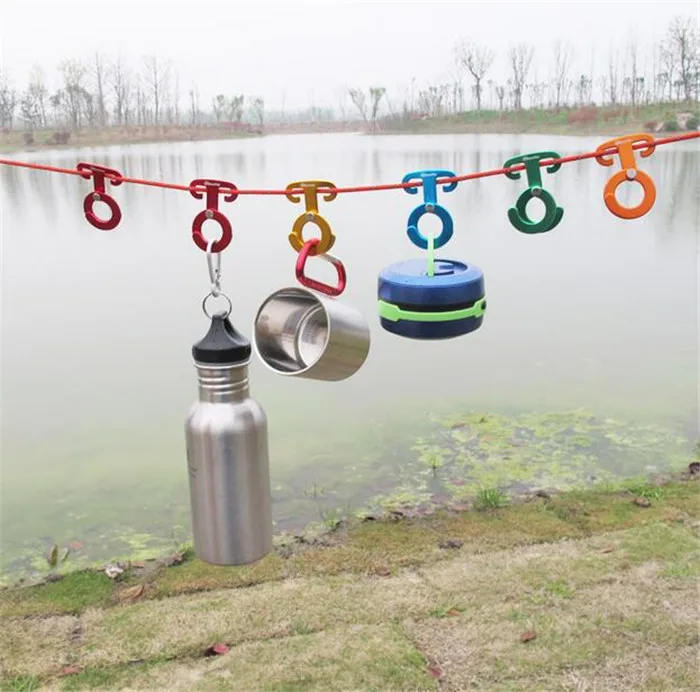 5 шт. алюминиевая вешалка на веревку многофункциональная походная палатка для