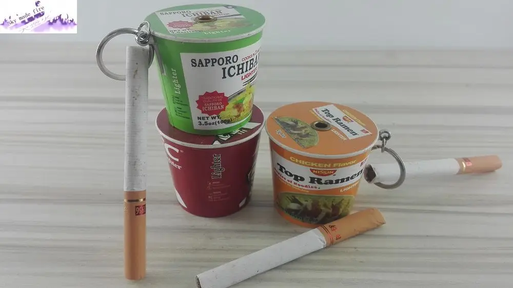 Набор для пластиковые коробки сигареты лапшу бочки модель легче смешно бутан