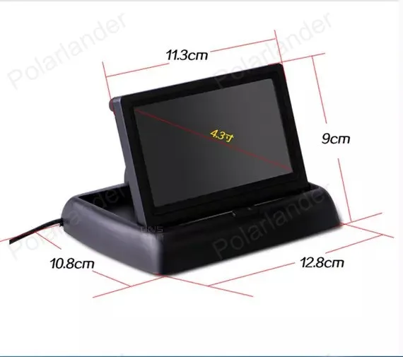 

20MM Car Reverse Rear View Monitor add CCD Car Camera Night Vision 4.3 inch Foldable TFT LCD Video Transmitter & Receiver Kit