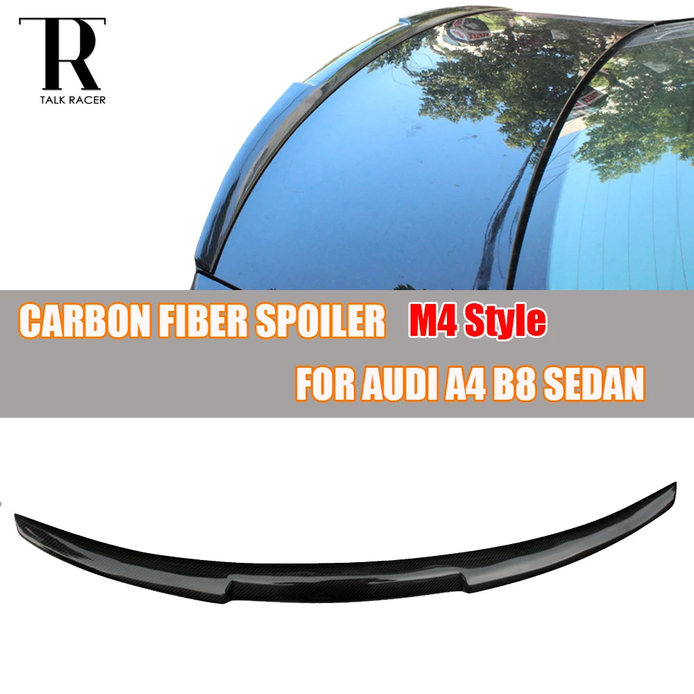 

For Audi A4 B8 Carbon Rear Lip Wing 2009 - 2012 Auto Racing Car Styling Carbon Fiber Spoiler for A4 B8 Sedan 4 Door