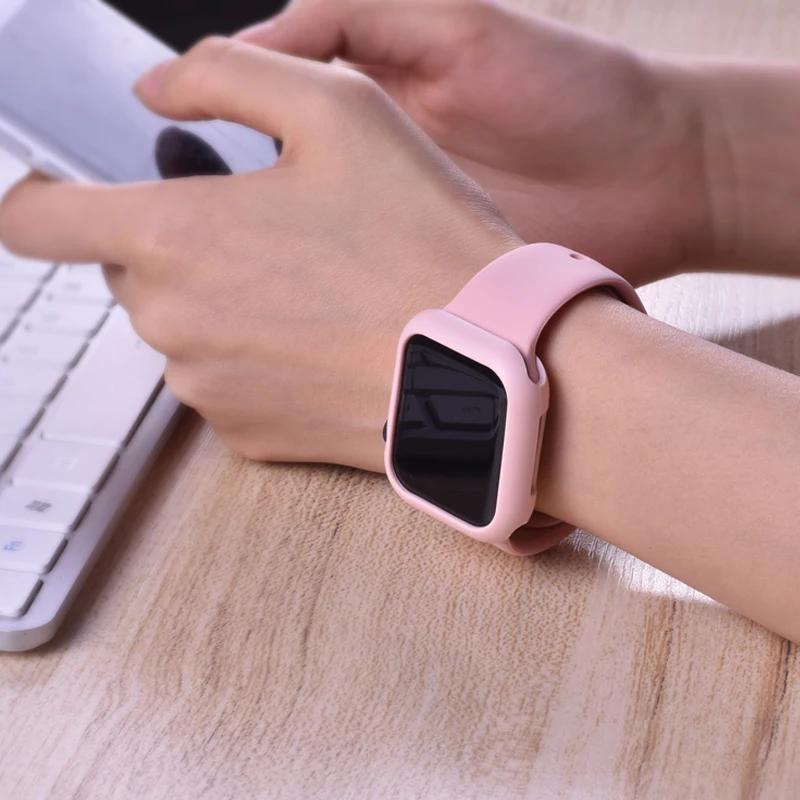 Color8 Мягкий силиконовый чехол для часов ProBefit+ ремешок для часов Apple Watch 3 2 1 42 мм 38 мм резиновый ремешок для iWatch 5 4 40 мм 44 мм - Цвет ремешка: Color8