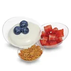 Бесплатная доставка, товары вечерние Ринок и свадеб, одноразовая пластиковая посуда, прозрачная мини-посуда в форме яйца, 50 шт.упаковка