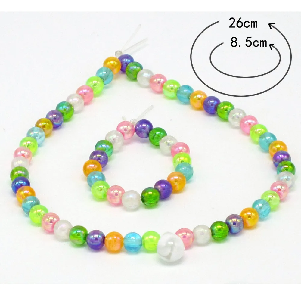 Новинка 10 цветов американская кукла для девочек хрустальные бусы ожерелья