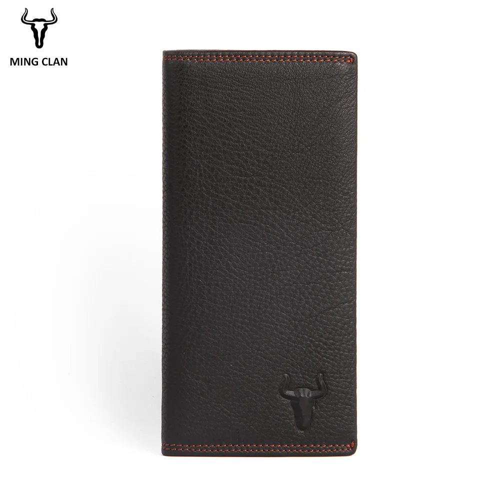 Mingclan Men Purse Long Wallet Male Clutch Leather Wallets Business Travel Wallet For Women Card Holder Zipper Pocket Carteira