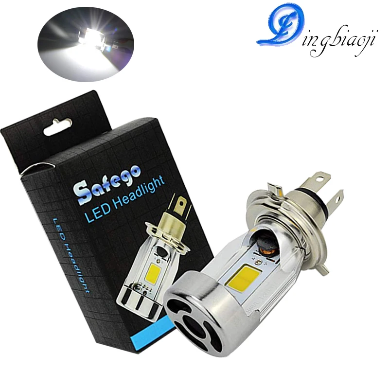 H4 led faro hs1 moto rbike bombillas h4 rcycle alta baja 20 Вт COB 12 В 6500 к bike la lamp principal M4 |