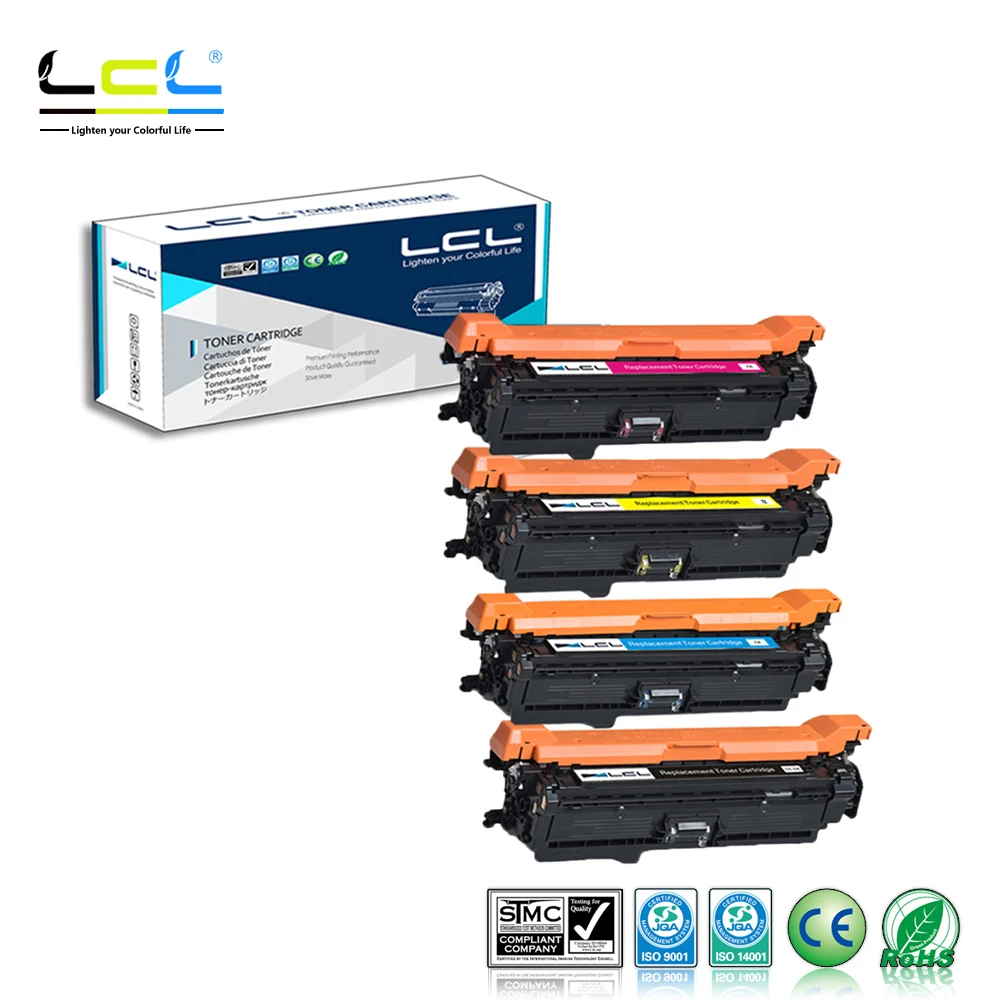 Тонер картридж LCL 504X 504A CE250X CE251A CE252A CE253A (4 упаковки) совместимый с HP Color laserJet