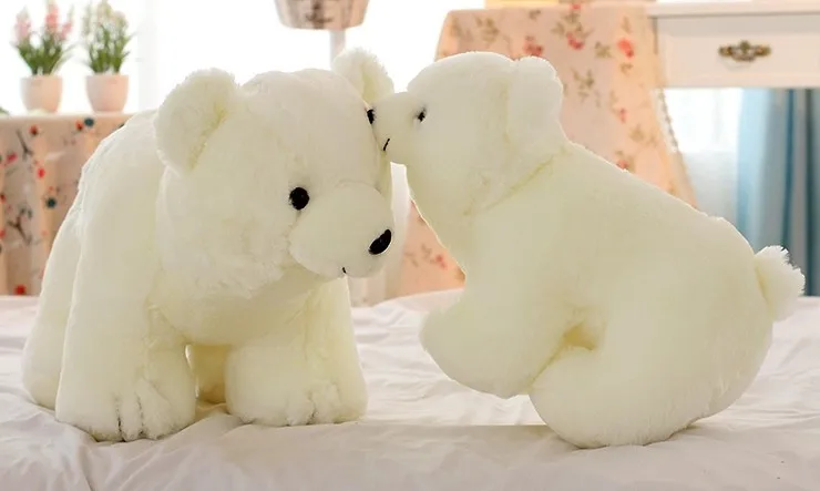 

stuffed animal white polar bear plush toy about 45 cm soft doll t6995