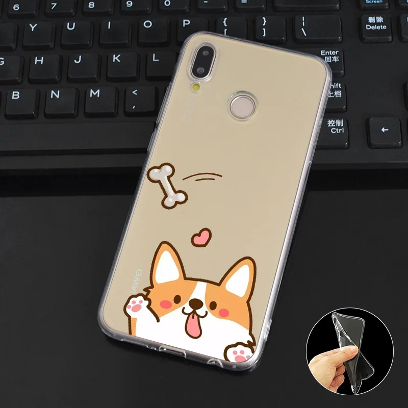 Мягкий силиконовый чехол DREAMFOX L099 Welsh Corgi из ТПУ для huawei Honor 6A 6C 7X9 10 P20 P30 Lite Pro P Smart 2019 |