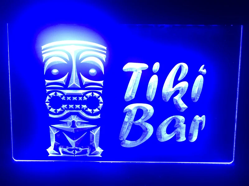 I298 Новинка! Лучшая барная маска Tiki светодиодная неоновая вывеска для паба