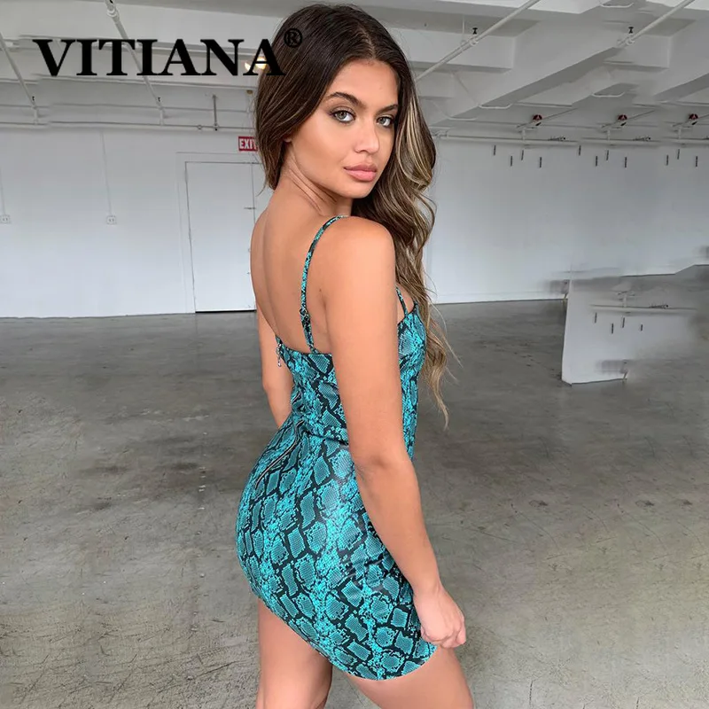 VITIANA женское пляжное повседневное мини-платье на лето 2019 облегающее платье без