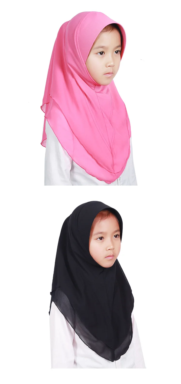 Высокое Качество Осень Зима Детские шарфы хиджабы тюрбан мусульманский хиджаб